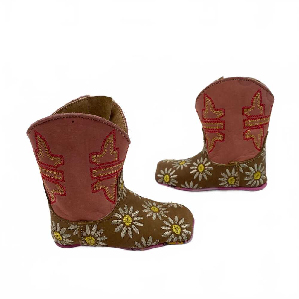 Tin Haul Pink Leather Boots | Girls’ Cowgirl Bootie Size 1G